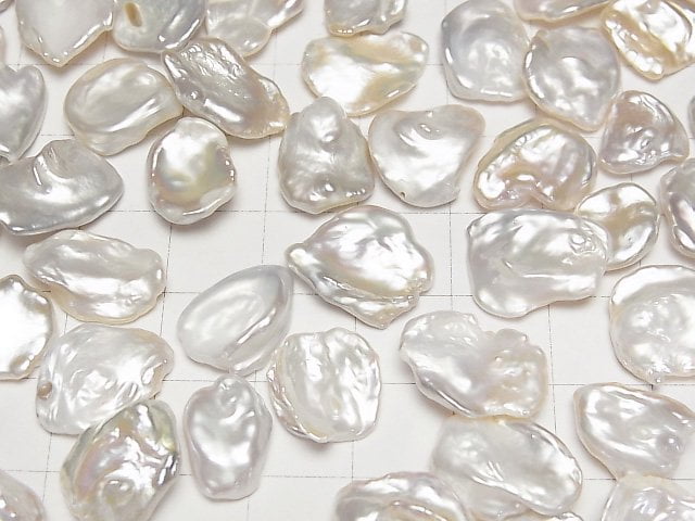 Fresh Water Pearl Keshi Pearl AA++ Loose stone Baroque (Petal) 12-17mm White 10pcs