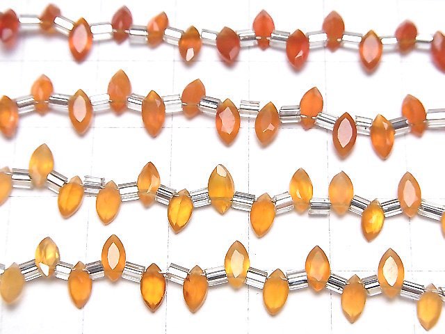 Hochwertiger Karneol AAA- Marquise Facettiert 6x3mm 1strang Perlen (18 Stück)