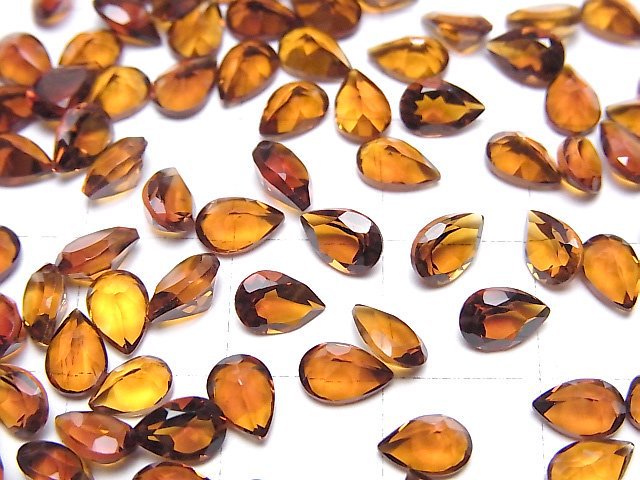 Hochwertiger Madeira Citrin AAA Lose Steine Birnenform Facettiert 6x4mm 5 Stück