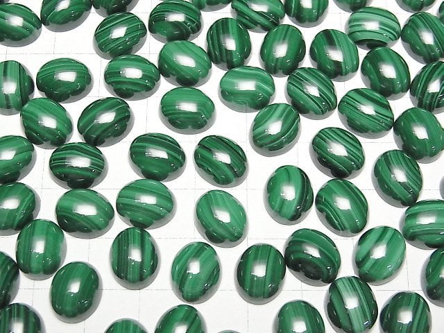 Malachit AAA Oval Cabochon 12x10mm 2 Stück