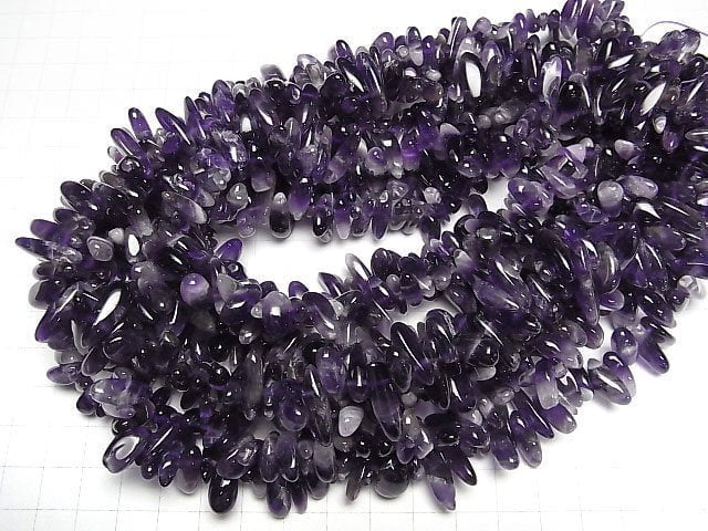 Amethyst AA++ Nugget Oben Durchbohrtes Loch 1Strang Perlen (ca. 14 Zoll/34 cm)