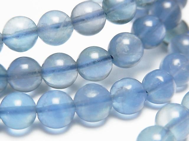 藍螢石 AAA- 圓珠 6mm 1串 (手鍊)