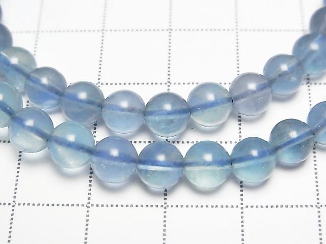 藍螢石 AAA- 圓珠 6mm 1串 (手鍊)