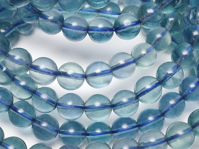 Blue Green Fluorite AAA- Round 6mm Bracelet