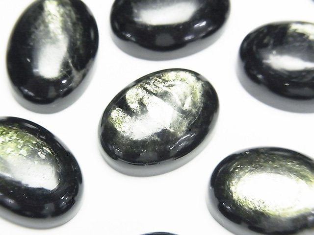 Green Mica AAA Oval Cabochon 18x13mm 1pc