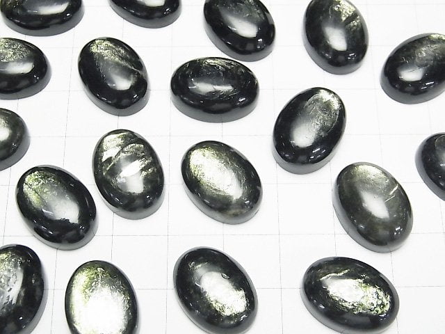 Grüner Glimmer AAA Oval Cabochon 18x13mm 1Stk
