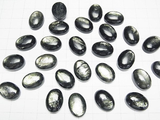 Grüner Glimmer AAA Oval Cabochon 18x13mm 1Stk