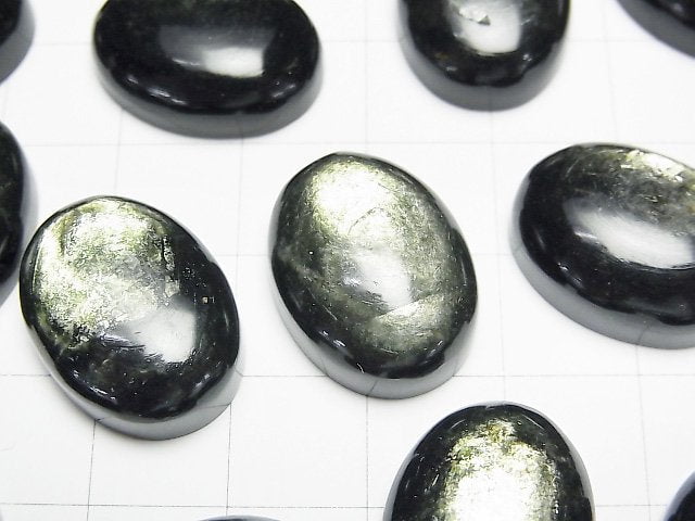 Green Mica AAA Oval Cabochon 20x15mm 1pc