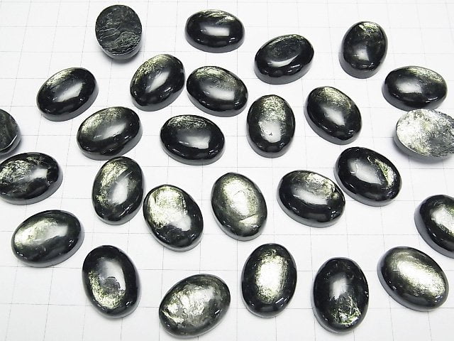 Grüner Glimmer AAA Oval Cabochon 20x15mm 1Stk