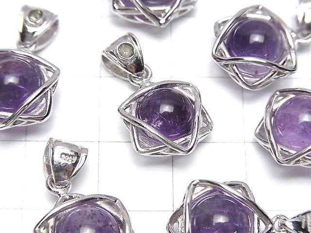 Elestial Quarz AA++ 8mm Ball Sternform Moldavit Anhänger Silber925 1Stück