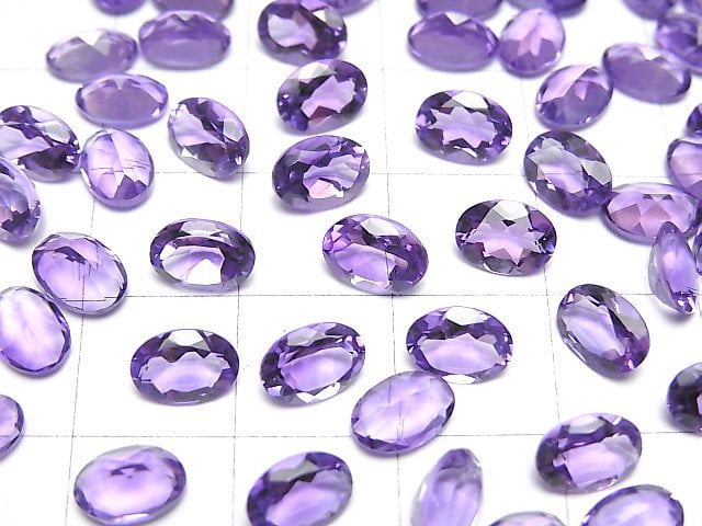 Hochwertiger Amethyst AAA Lose Stein Oval Facettiert 7x5mm 5 Stück