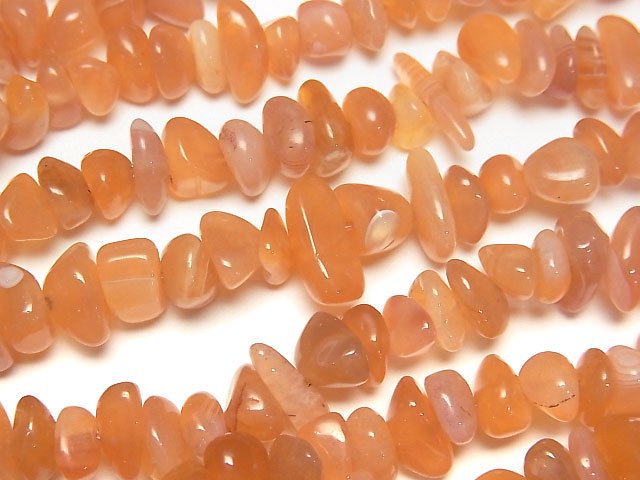 Botswana Orange Chalcedony AA++ Chips (Small Nugget) 1strand beads (aprx.33inch/84cm)