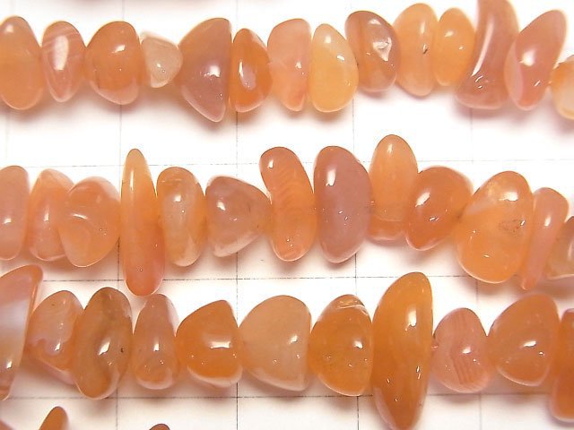 Botswana Orange Chalcedony AA++ Chips (Small Nugget) 1strand beads (aprx.33inch/84cm)