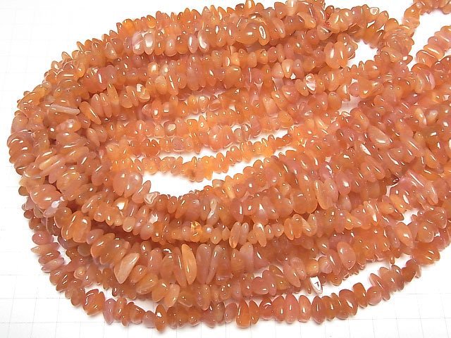 Botswana Orange Chalcedon AA++ Chips (Kleine Nugget) 1 Strang Perlen (ca. 33 Zoll/84 cm)