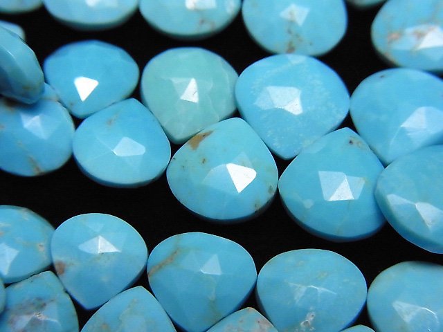 Arizona Kingman Turquoise AA++ Chestnut Faceted Briolette half or 1strand beads (aprx.6inch/14cm)