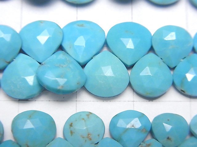 Arizona Kingman Turquoise AA++ Chestnut Faceted Briolette half or 1strand beads (aprx.6inch/14cm)