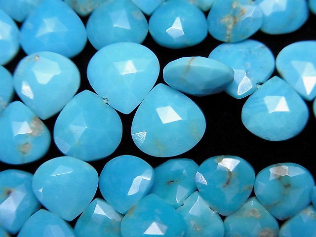 Arizona Kingman Turquoise AA++ Chestnut Faceted Briolette half or 1strand beads (aprx.6inch/14cm)