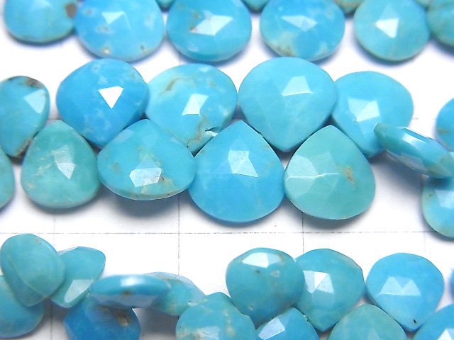 Arizona Kingman Turquoise AA++ Chestnut Faceted Briolette half or 1strand beads (aprx.6inch/14cm)