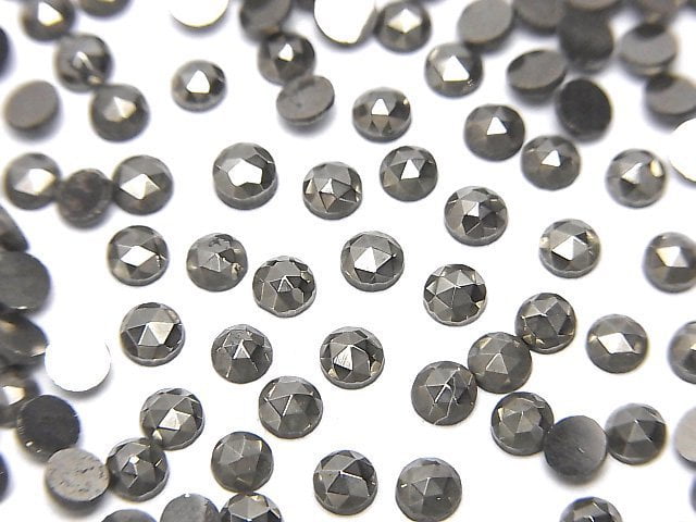 Pyrite Loose stone Round Rose Cut 3x3mm 10pcs