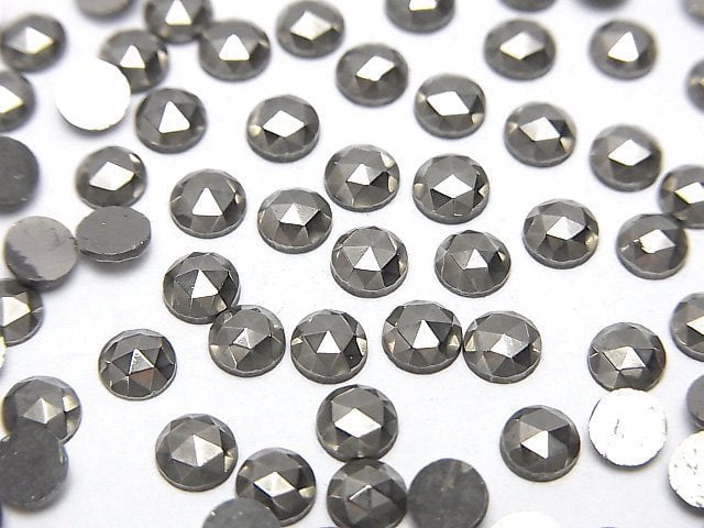 Pyrite Loose stone Round Rose Cut 4x4mm 5pcs