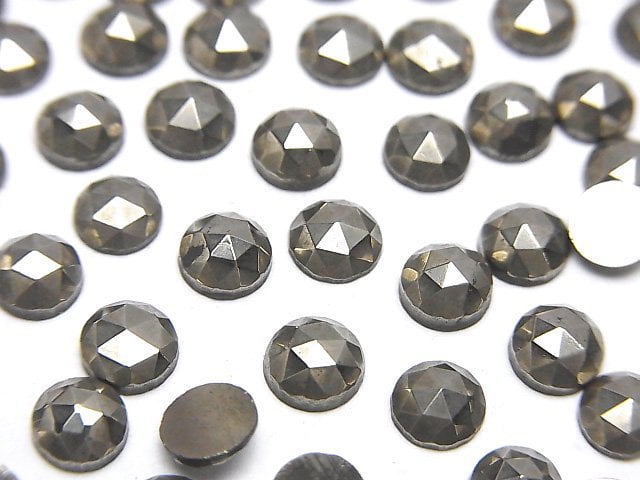 Pyrite Loose stone Round Rose Cut 5x5mm 5pcs