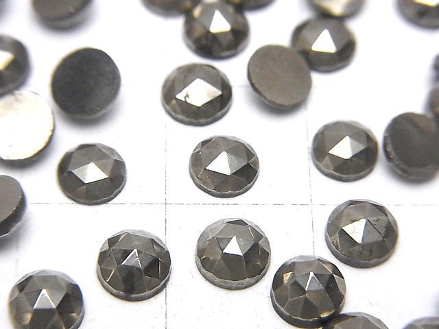Pyrite Loose stone Round Rose Cut 5x5mm 5pcs