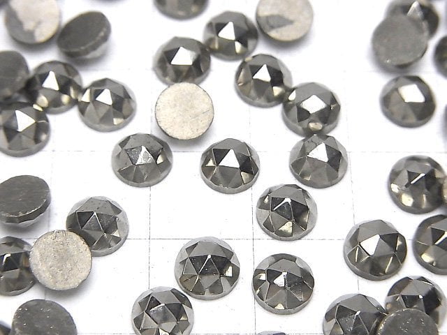 Pyrit Lose Steine Rund Rose Cut 6x6mm 3Stk