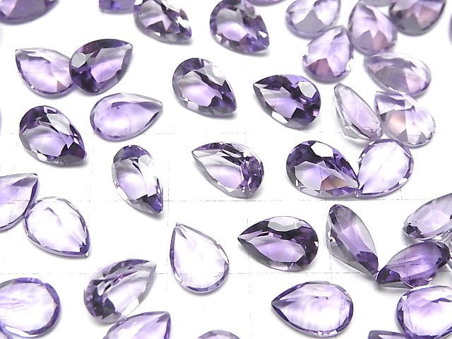 Hochwertiger Amethyst AAA loser Stein Birnenform facettiert 10x7mm 3 Stück