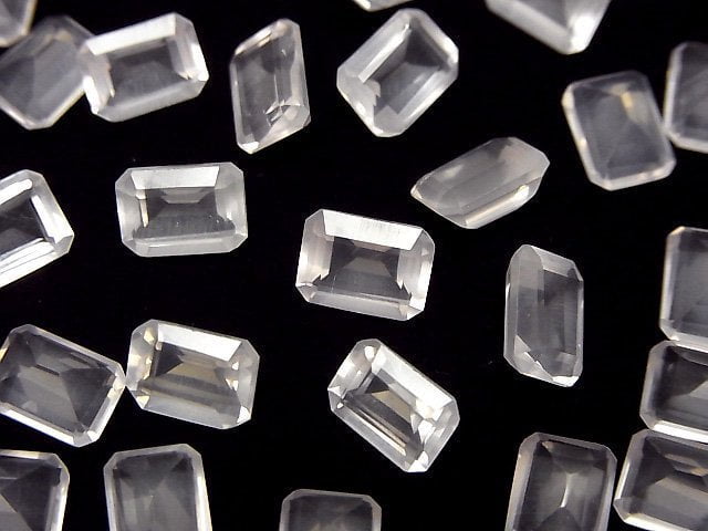 高品質粉晶 AAA 裸石 刻面長方形 8x6mm 3顆