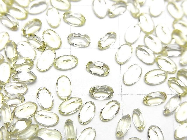 優質檸檬晶 AAA 裸石 橢圓刻面 5x3毫米 10顆