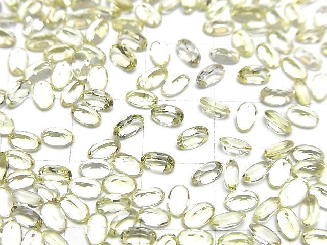 Hochwertiger Zitronenquarz AAA Lose Stein Oval Facettiert 5x3mm 10 Stück