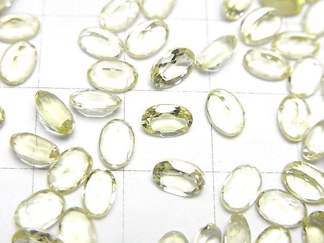 優質檸檬晶 AAA 裸石 橢圓刻面 6x4mm 10顆