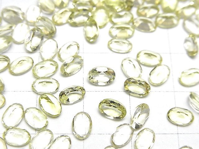 Hochwertiger Zitronenquarz AAA Lose Stein Oval Facettiert 6x4mm 10 Stück