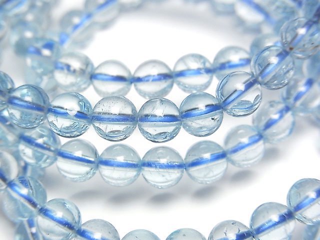 高品質天空藍托帕石 AAA 圓形 6mm 手鍊