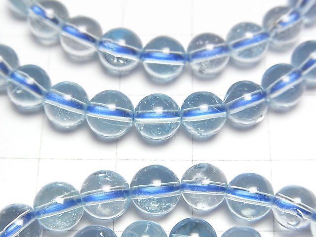 高品質天空藍托帕石 AAA 圓形 6mm 手鍊