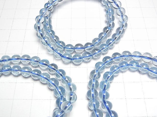 Hochwertiger himmelblauer Topas AAA Rund 6mm Armband
