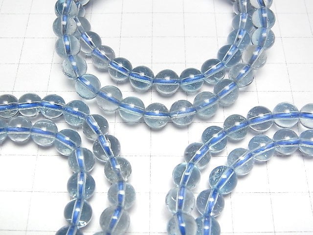 Hochwertiger himmelblauer Topas AAA Rund 7mm Armband