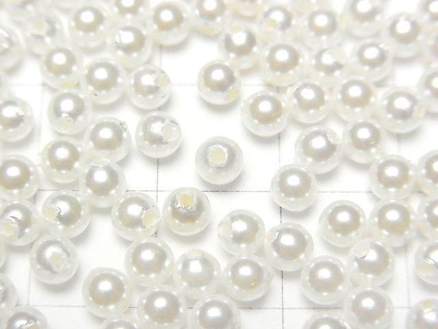 貝殼珠半孔圓形 4mm 20顆