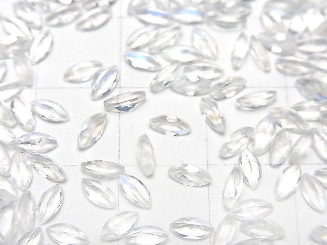 高品質彩虹月光石 AAA 級 - 散石 欖尖形刻面 5x2.5 公釐 10 顆