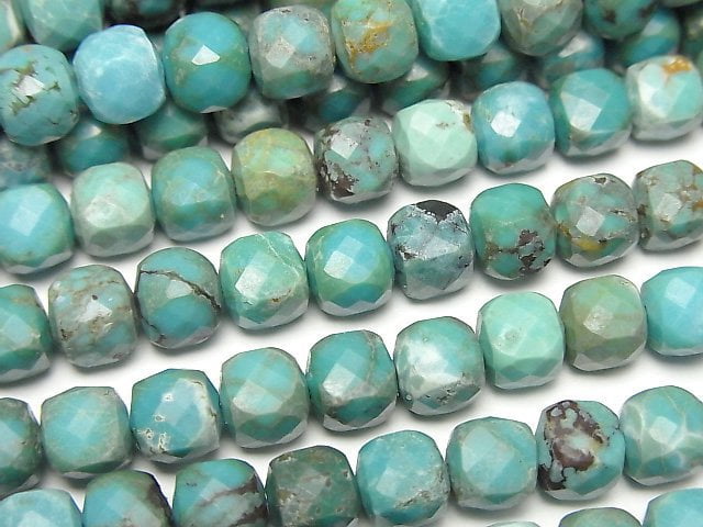 Turquoise AA++ Cube Shape 6x6x6mm 1/4 or 1strand beads (aprx.15inch/36cm)
