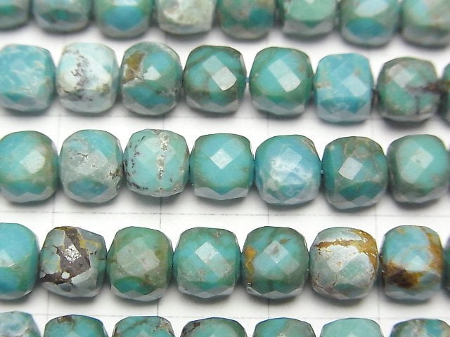 Turquoise AA++ Cube Shape 6x6x6mm 1/4 or 1strand beads (aprx.15inch/36cm)