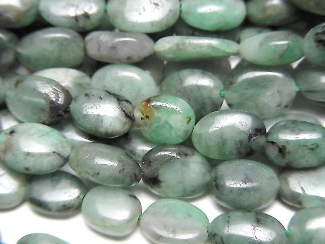 Brazilian Emerald AA+ Oval half or 1strand beads (aprx.15inch/38cm)
