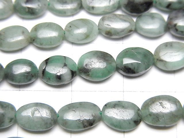 Brazilian Emerald AA+ Oval half or 1strand beads (aprx.15inch/38cm)