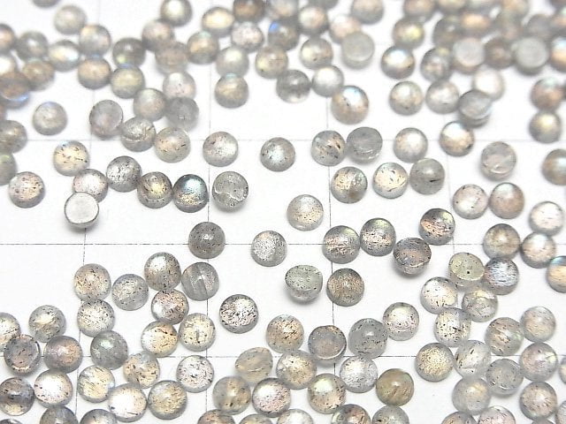 Hochwertiger Labradorit AA++ Rund Cabochon 3x3mm 20 Stück