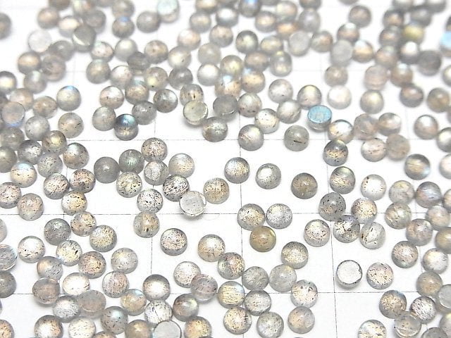 Hochwertiger Labradorit AA++ Rund Cabochon 3x3mm 20 Stück