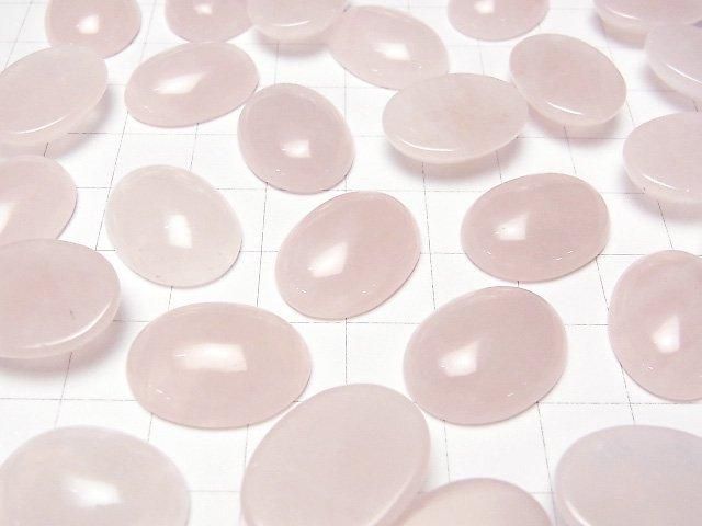 Rosenquarz AA++ ovaler Cabochon 20x15mm 2 Stück