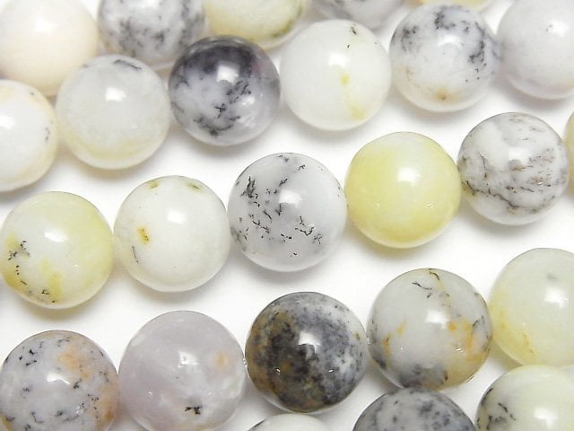 Dendrite Opal Round 10mm 1strand beads (aprx.15inch/38cm)