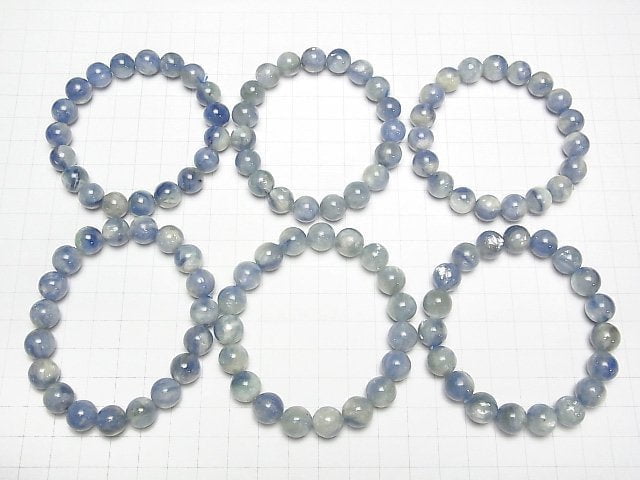 Bicolor Kyanit AA+ Runde 10mm Armband