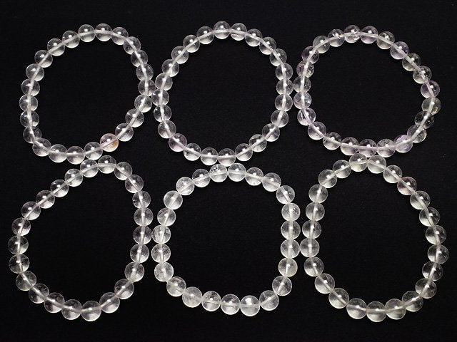 Weißer Fluorit AAA- Rund 8mm Armband
