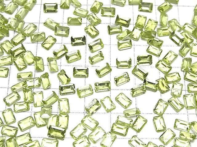 高品質橄欖石 AAA - 裸石 長方形刻面 6x4mm 5顆